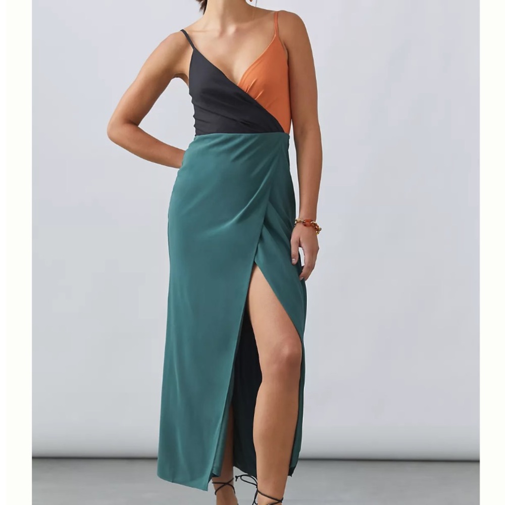 Anthropologie Hutch Colorblocked Maxi Dress
